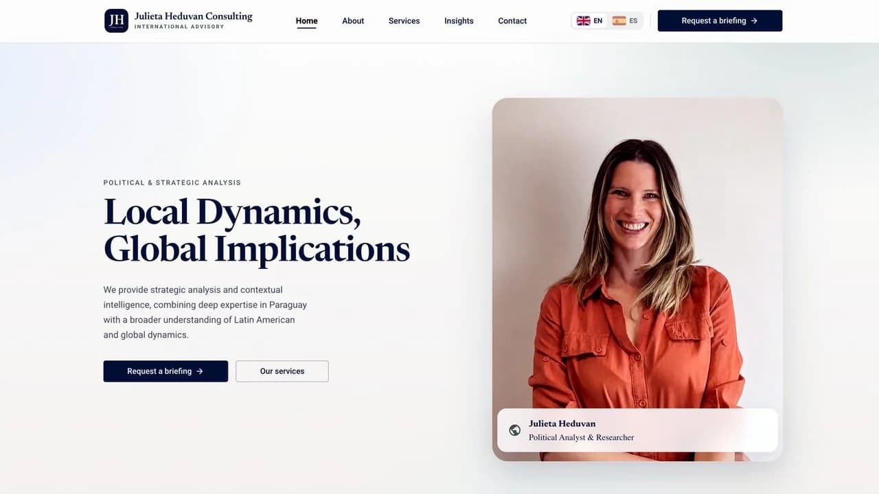 JH Consulting Website — project screenshot
